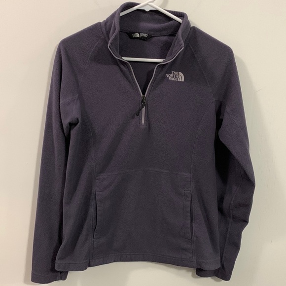 The North Face quarter zip jacket hood condition, purple, Sz SP thumb holes - Picture 1 of 7